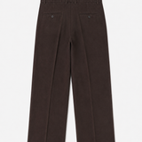 Single Pleat Trouser in Deep Brown