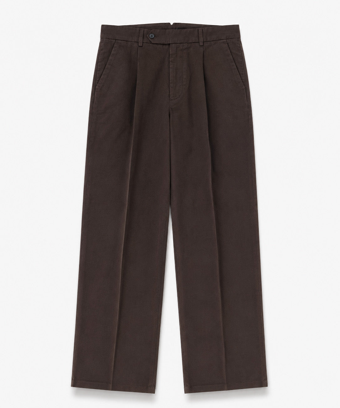 Single Pleat Trouser in Deep Brown