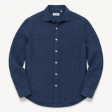 The Linen Shirt in Washed Navy