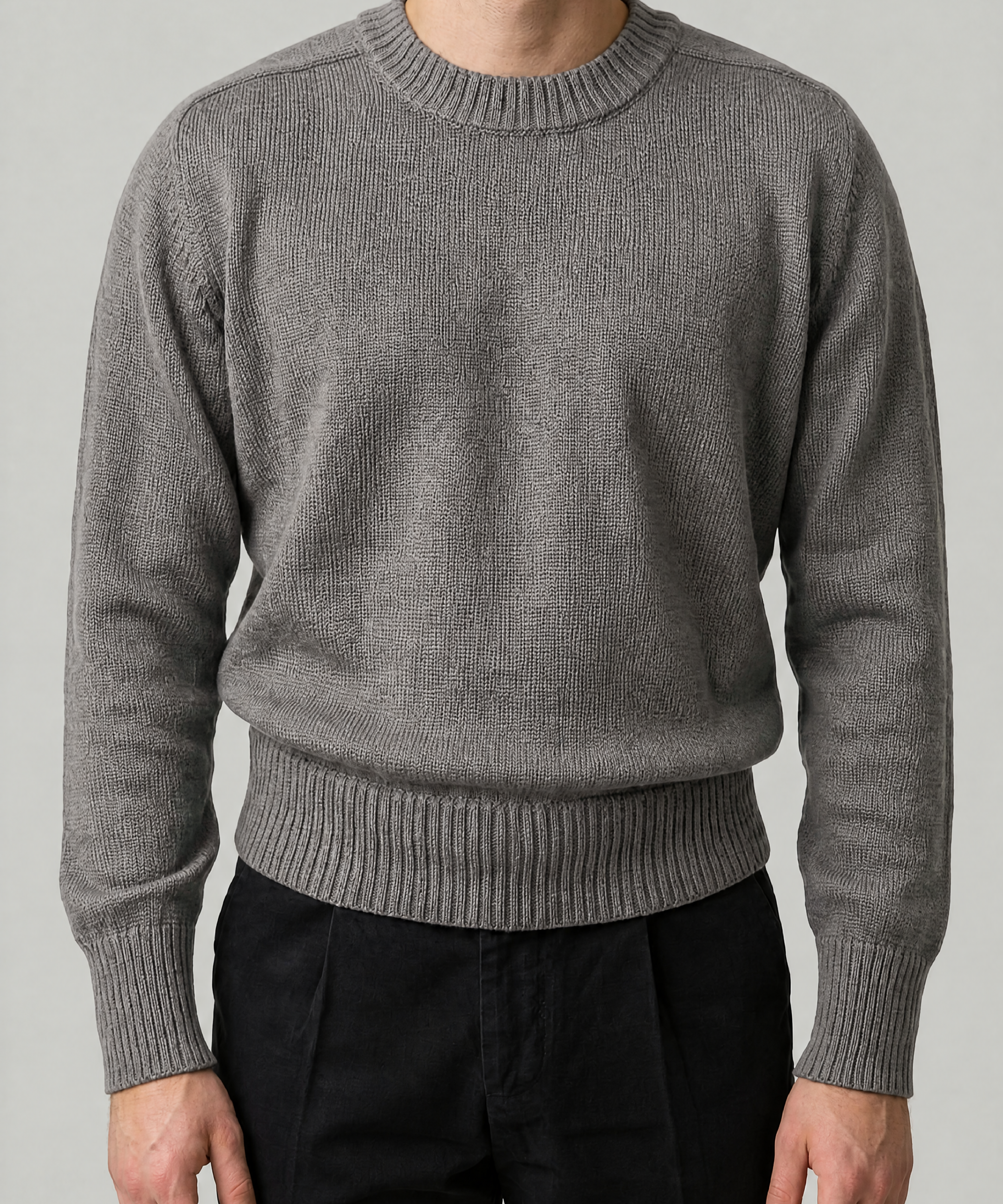 Cotton Crew in Grigio