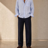The Linen Shirt in Sky Blue