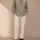 The Linen Shirt in Olive