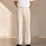 The Linen Trouser in Sand