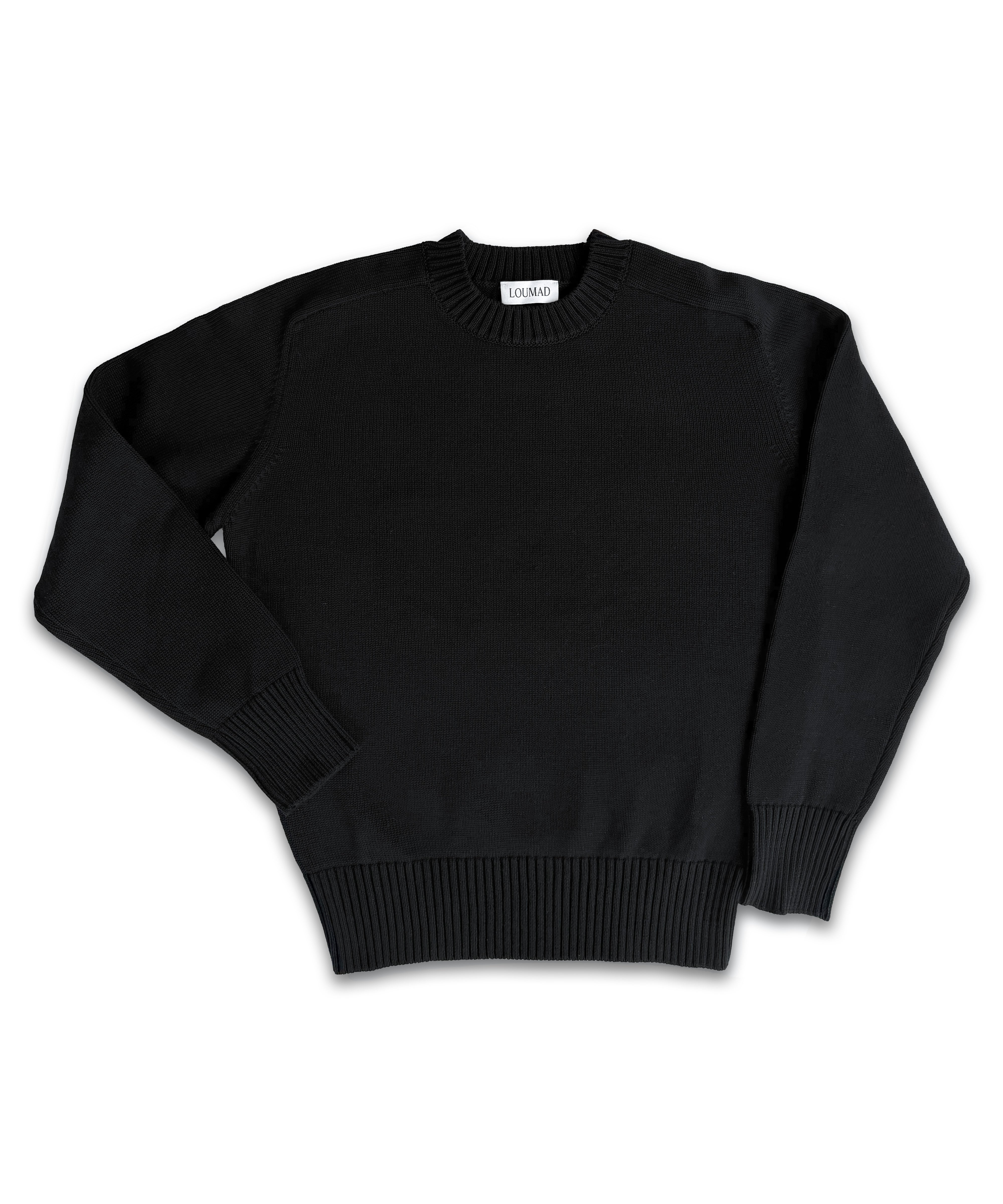 Cotton Crew in Nero