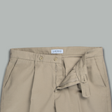 Single Pleat Twill Trouser Beige