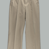 Single Pleat Twill Trouser Beige