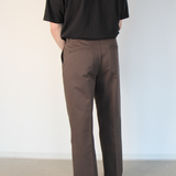 Single Pleat Twill Trouser Brown