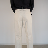 Single Pleat Twill Trouser Ivory