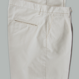 Single Pleat Twill Trouser Ivory